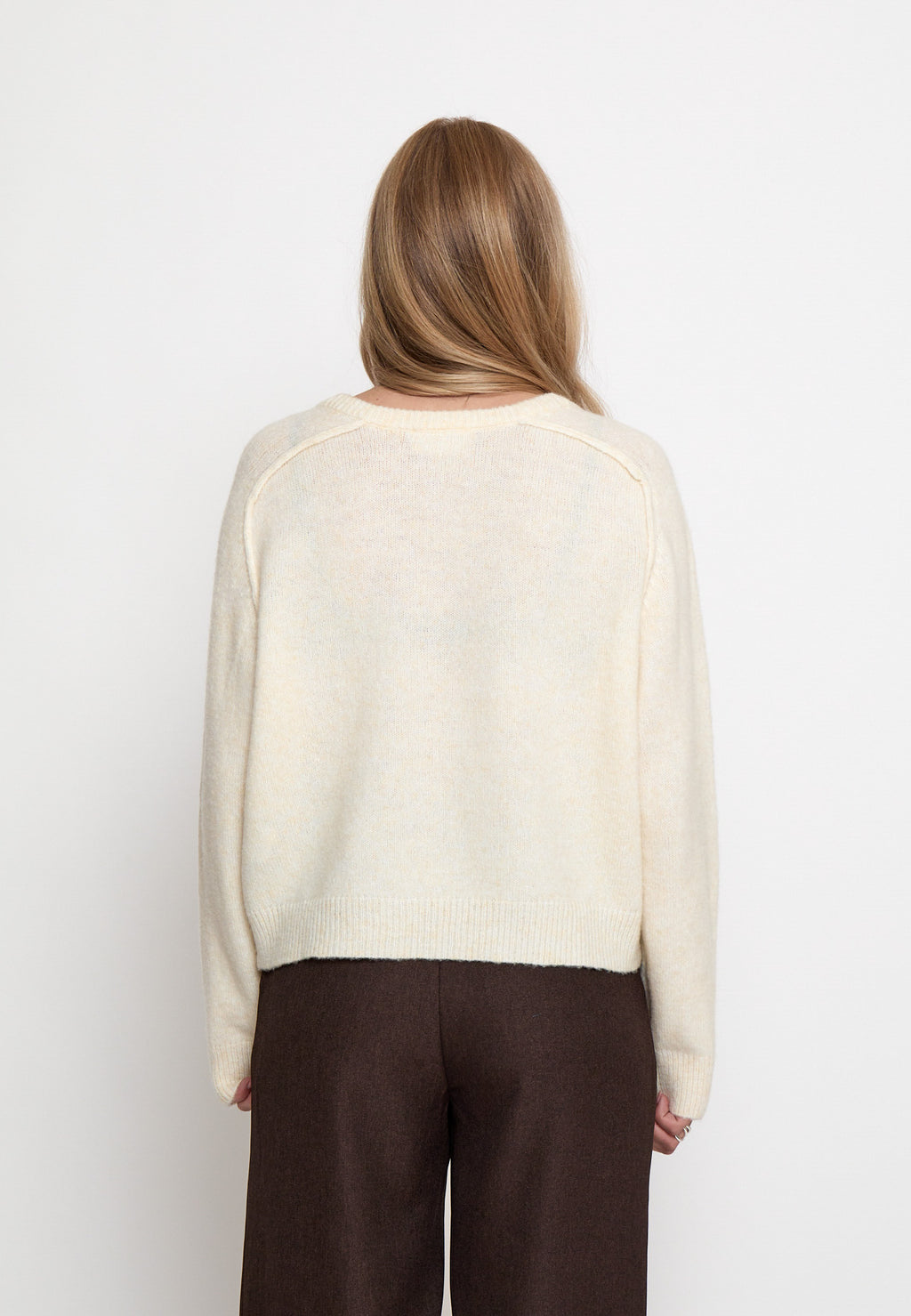 Peppercorn Tirna RWS V-neck Pullover – Fog Sand