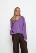 Peppercorn Tirna RWS V-neck Pullover – Bellflower melange