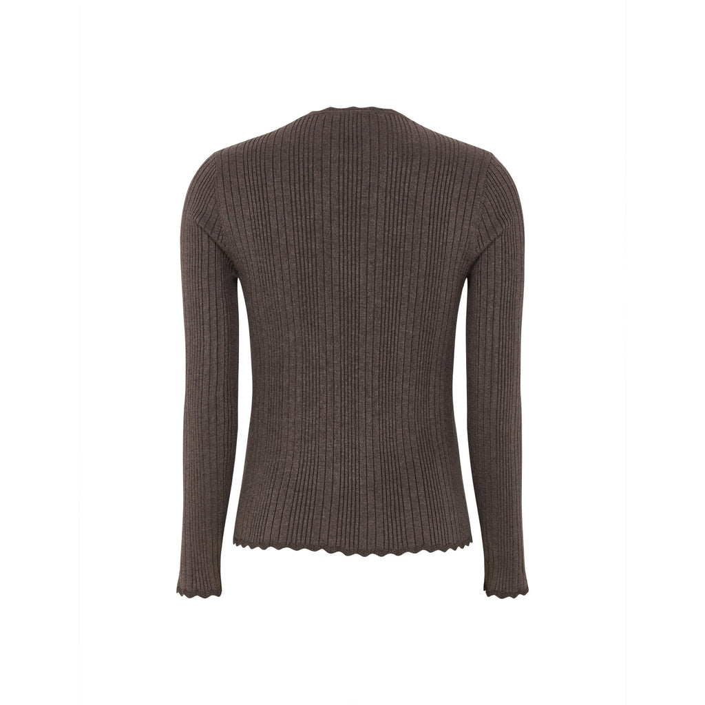 Soft Rebels SRMarla Lace Edge Knit – Coffee Quartz Melange – Ansicht 5