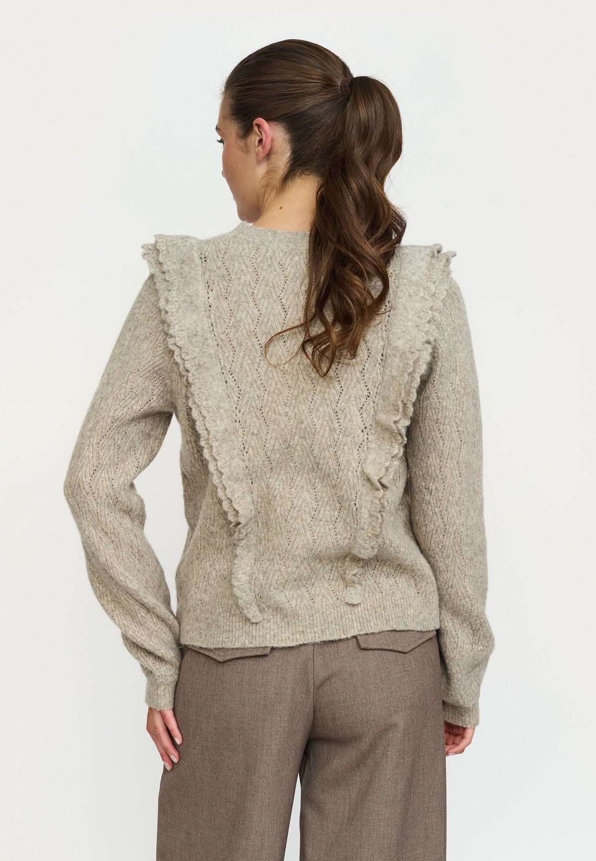 Soft Rebels SRStory Knit – Silver Mink Melange – Ansicht 2