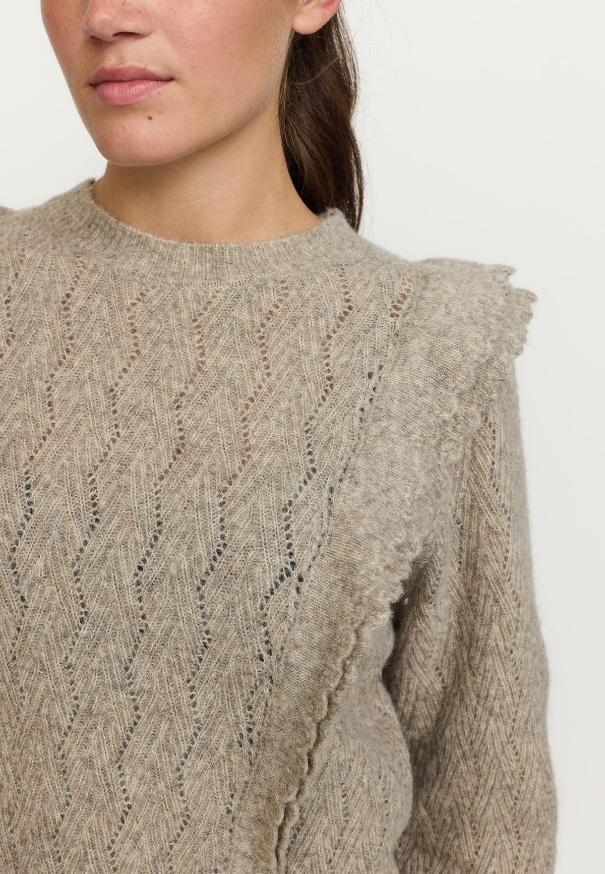 Soft Rebels SRStory Knit – Silver Mink Melange – Ansicht 3