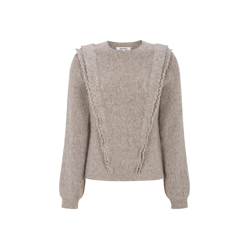 Soft Rebels SRStory Knit – Silver Mink Melange – Ansicht 4