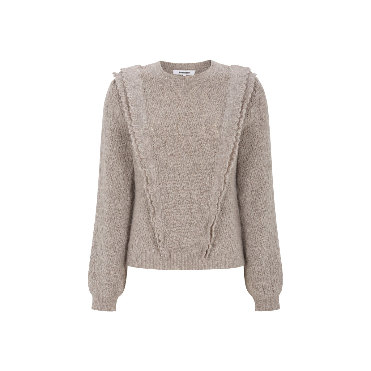 Soft Rebels SRStory Knit – Silver Mink Melange – Ansicht 4