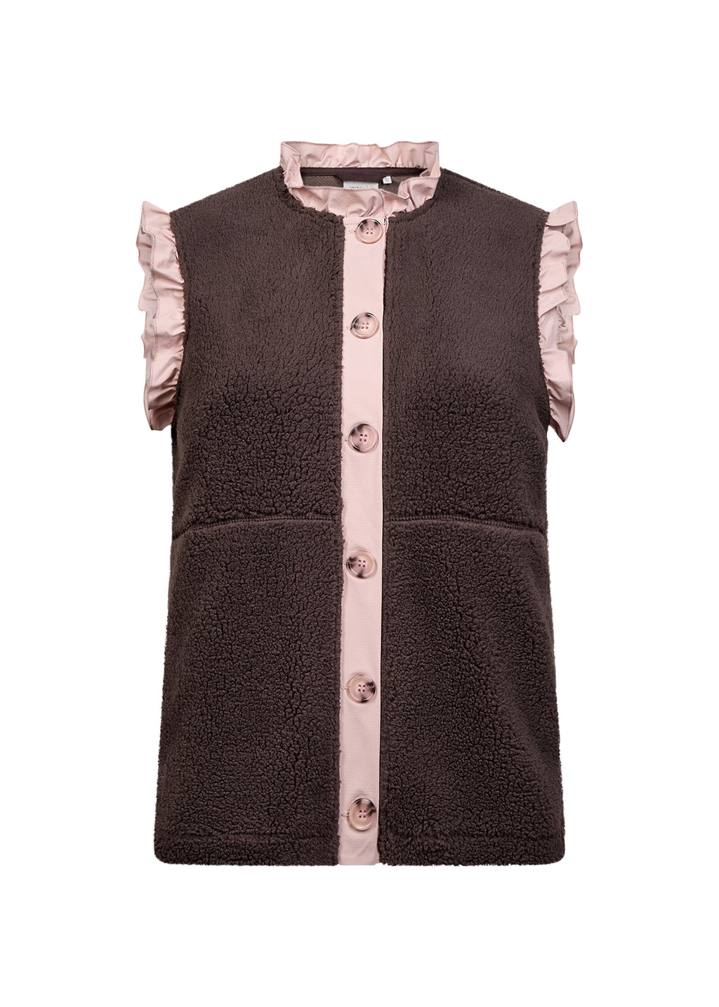 Wasabi Teddy Weste – Chocolate Plum Combi