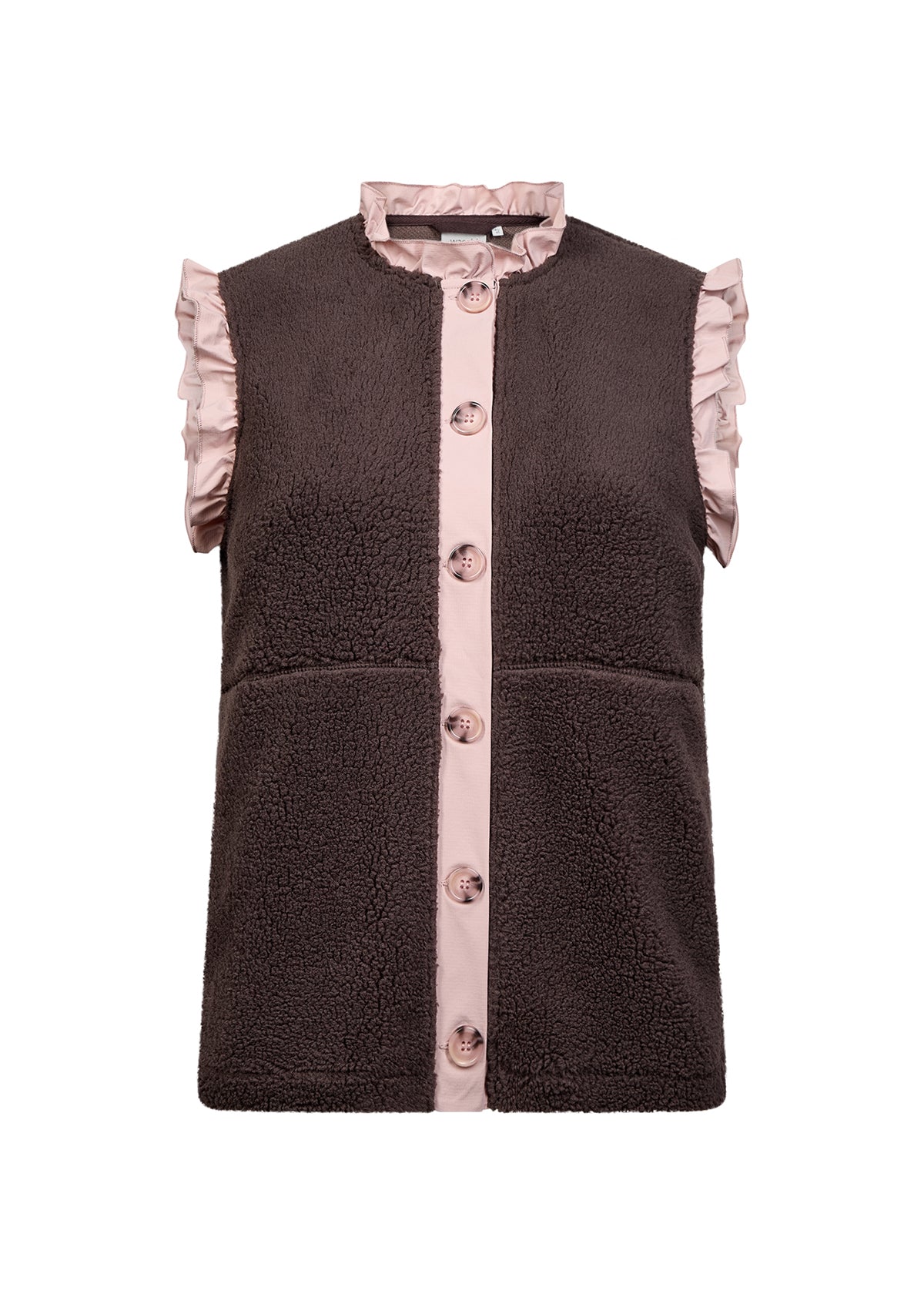 Wasabi Teddy Weste – Chocolate Plum Combi