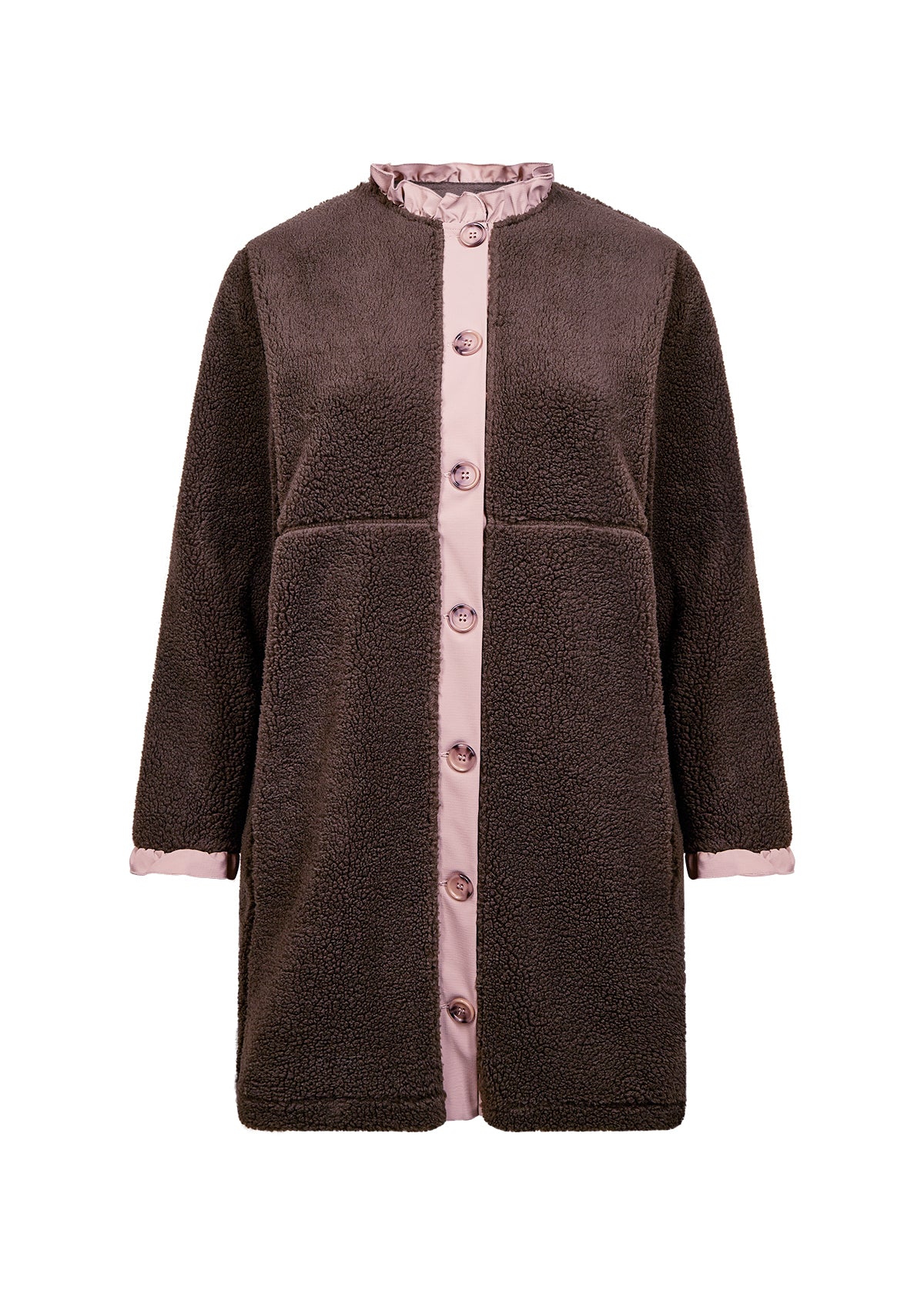 Wasabi Teddy Jacke – Chocolate Plum Combi