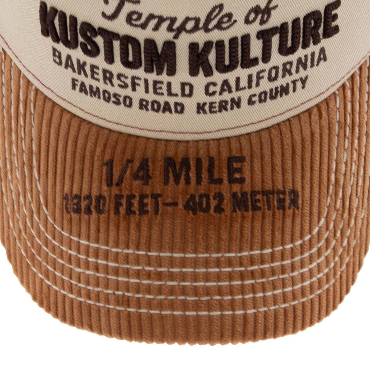 Trucker Cap 'Temple of Kustom Kulture' in Beige