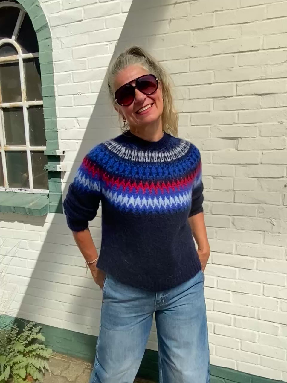 by-bar Jackie Norweger Pullover – midnight