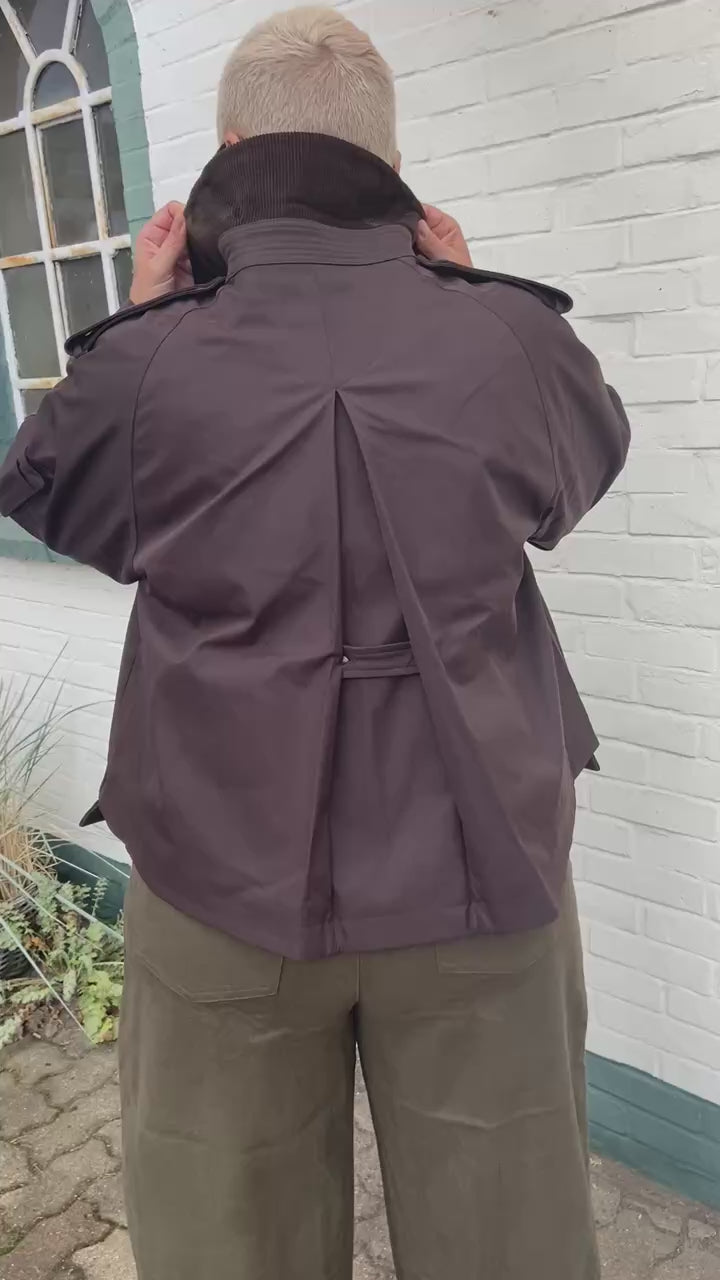 NOEN Trench Jacke – Dunkelbraun