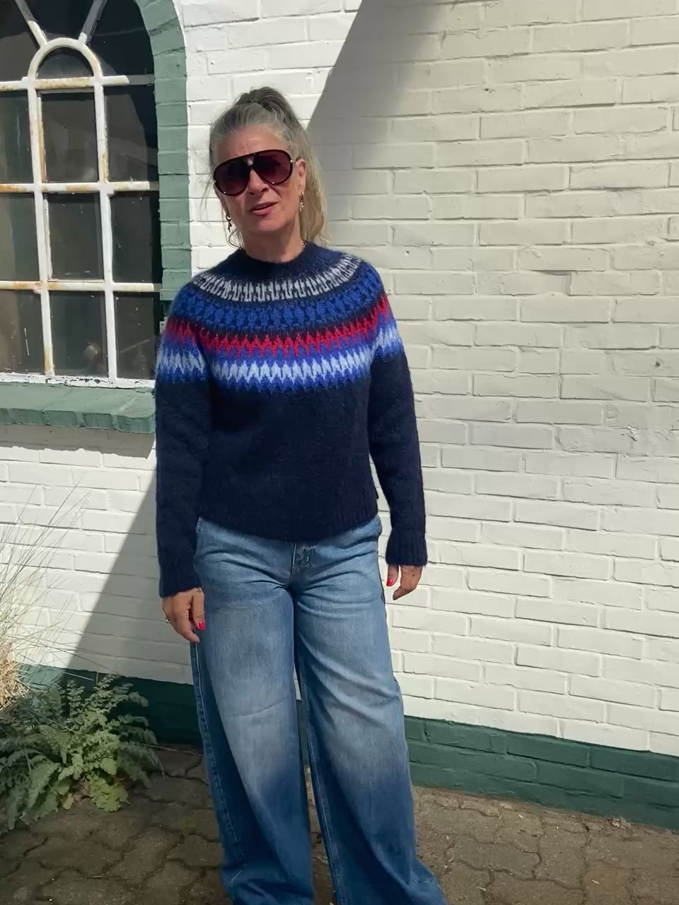 by-bar Jackie Norweger Pullover – midnight