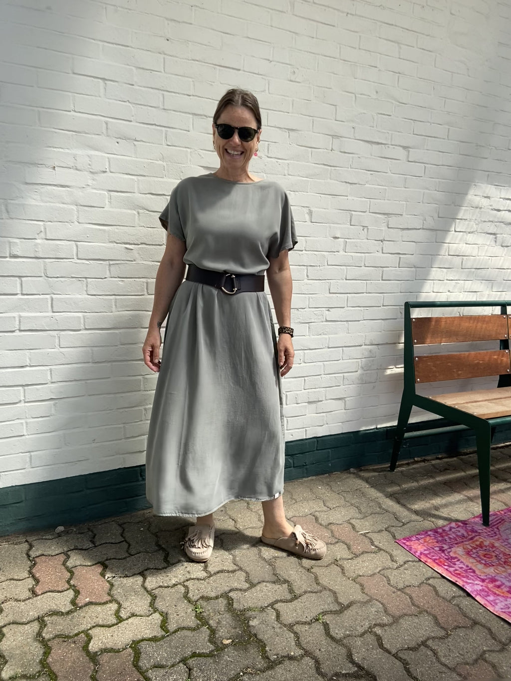 Comfy Kleid in navygrün und schönem blau 🤍
