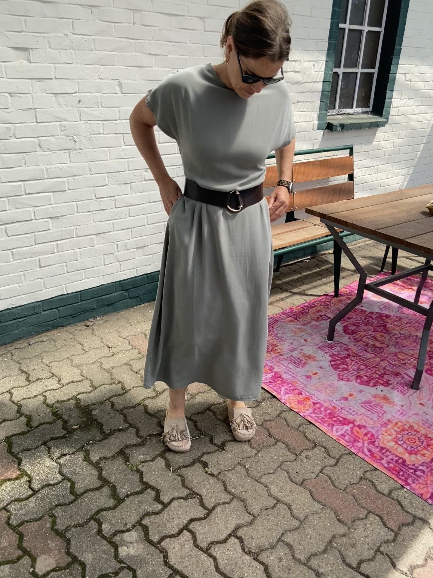 Comfy Kleid in navygrün und schönem blau 🤍